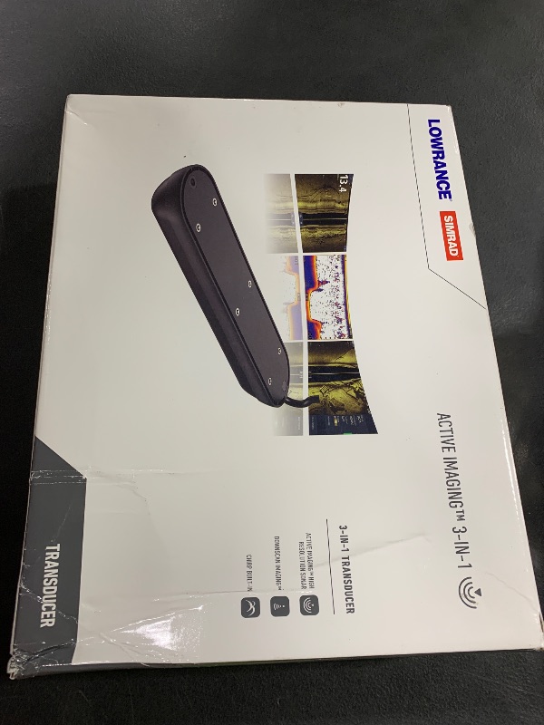 Photo 1 of Lowrance Active Imaging 3-in-1 Transducer with CHIRP, SideScan, DownScan Sonar, 000-14489-001