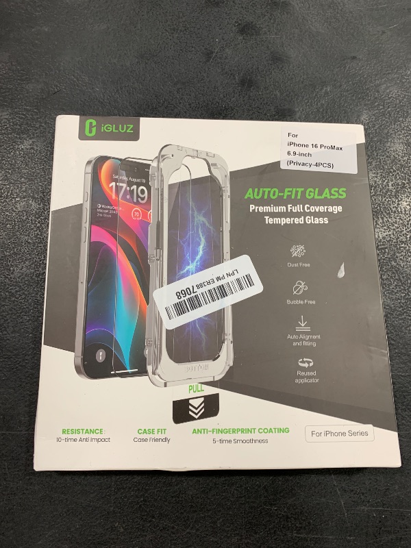 Photo 1 of iGluz 4+2 Pack for iPhone 16 Pro Max Privacy Screen Protector with Camera Lens Protector[Easy Install & Bubble Free] 9H+ Tempered Glass iphone 16 Pro Max[True 25% Anti Spy] for Apple 6.9"(2024)