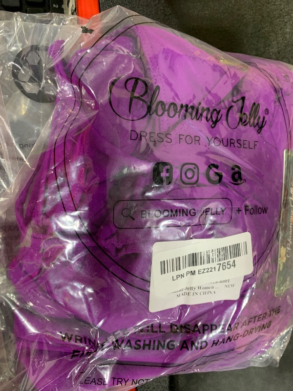 Photo 1 of Blooming Jelly Women One Piece Swim Dress Tummy Control Swimsuits Slimming Sarong Wraps Bathing Suit (XL, Purple)