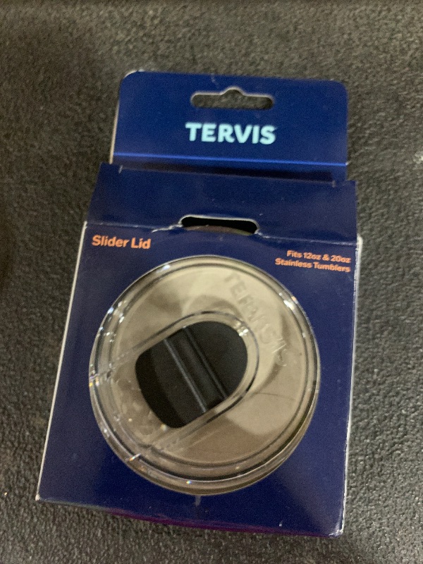 Photo 1 of Tervis Slider Lid Made in USA Double Walled Insulated Tumbler Travel Cup Keeps Drinks Cold & Hot, Fits 30oz Stainless Steel, Clear