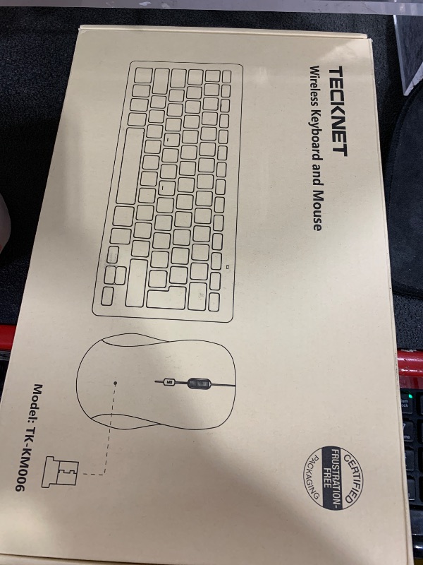 Photo 1 of TECKNET Wireless Keyboard and Mouse Combo, Mini Cordless Computer Keyboard and Mouse Set 2.4GHz, Silent Adjustable 1600 DPI, Quiet Click, Lag-Free for Computer, Laptop, PC, Windows, Mac, Chrome OS