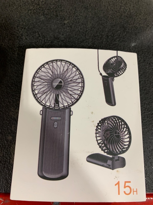 Photo 1 of Breezefan Portable Fan - 4-Speed Handheld, Desk & Neck Fan, USB Rechargeable, Lightweight & Bendable Handle for Indoor, Outdoor, Travel - Ideal for Women, Men, and Pets, Navy Blue