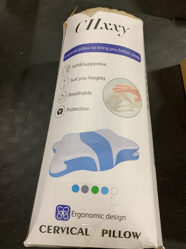 Photo 1 of Memory Foam Pillows, Cervical Pillow for Neck and Shoulder Pain Relief, Ergonomic Contour Bed Pillow, Soft for Side Sleep Stomach Sleeping and Back Sleeper