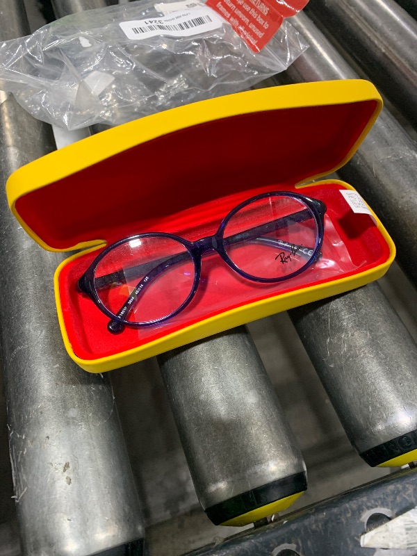 Photo 1 of Ray Ban
yellow case 
kids blue glasses