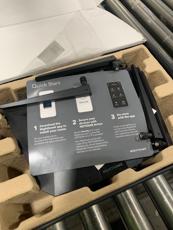 Photo 1 of NETGEAR Nighthawk 6-Stream Dual-Band WiFi 6 Router (RAX54S) – Security Features, AX5400 Wireless Speed, Up to 5.4 Gbps, Covers up to 2,500 sq. ft., 25 Devices - 1-Year Armor Subscription Included