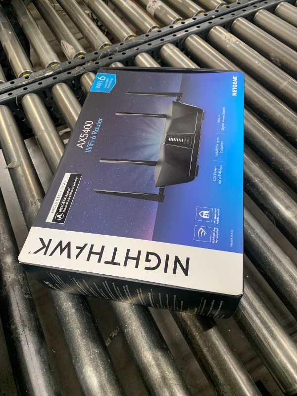 Photo 1 of NETGEAR Nighthawk 6-Stream Dual-Band WiFi 6 Router (RAX54S) – Security Features, AX5400 Wireless Speed, Up to 5.4 Gbps, Covers up to 2,500 sq. ft., 25 Devices - 1-Year Armor Subscription Included