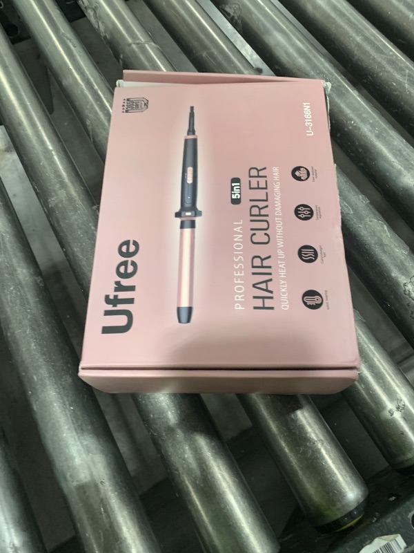 Photo 1 of Ufree 5 in 1 Curling Iron with Interchangeable Ceramic Barrels (0.35"-1.25"), Curling Wand Set with Flat Iron Hair Straightener, Instant Heat Up, Dual Voltage Hair Curler, Gifts for Women