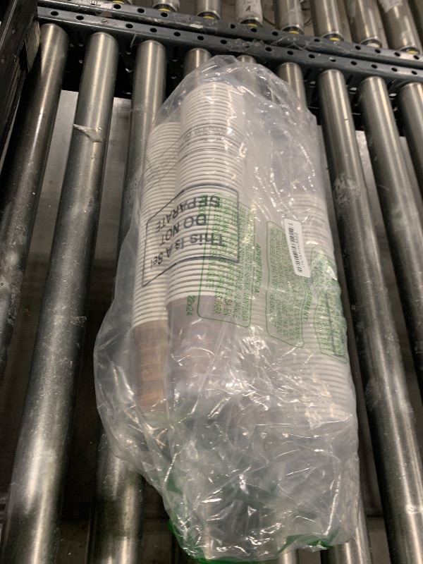 Photo 1 of 100 Pieces 9 Oz Rustic Wood Disposable Coffee Paper Cups Hot Cold Drinks Cups Vintage Party Supplies Farmhouse Style Decorations for Western Themed Birthday Camping Baby Shower Party