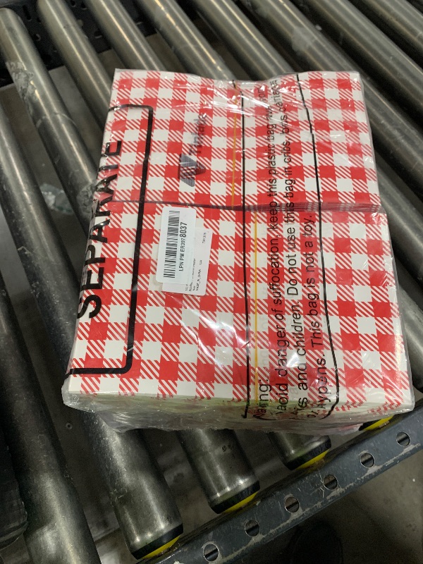 Photo 1 of 100 Pieces Red Checkered Food Tray Gingham Paperboard 4 Corner Pop up Food Tray Disposable Paper Food Trays Movie Night Snack Trays for Gingham Party Holding Food Drink at Stadiums or Movie Theater