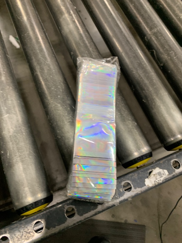 Photo 1 of 100 Pieces Resealable Smell Proof Bags, Flat Clear Food Storage Bags Pouch Aluminum Plastic Packaging Bags, Rainbow Color (2x3inch)