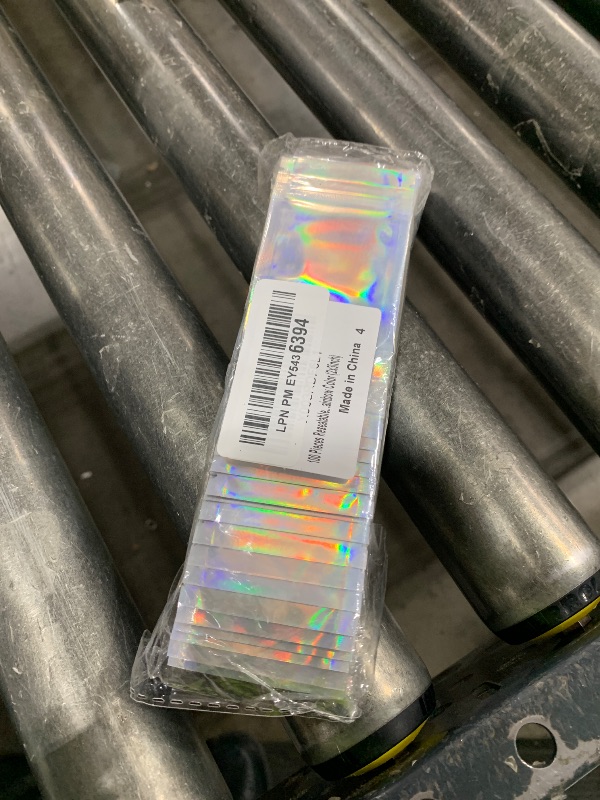 Photo 1 of 100 Pieces Resealable Smell Proof Bags, Flat Clear Food Storage Bags Pouch Aluminum Plastic Packaging Bags, Rainbow Color (2x3inch)