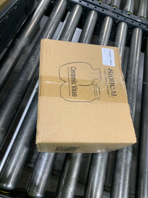 Photo 1 of 
 SIDUCAL Ceramic Rustic Farmhouse Vase with Handle, Terracotta Vase, Minimalist Decorative Vases for Home Decor, Table, Wedding,Living Room, Shelf, Decoration(BD) 