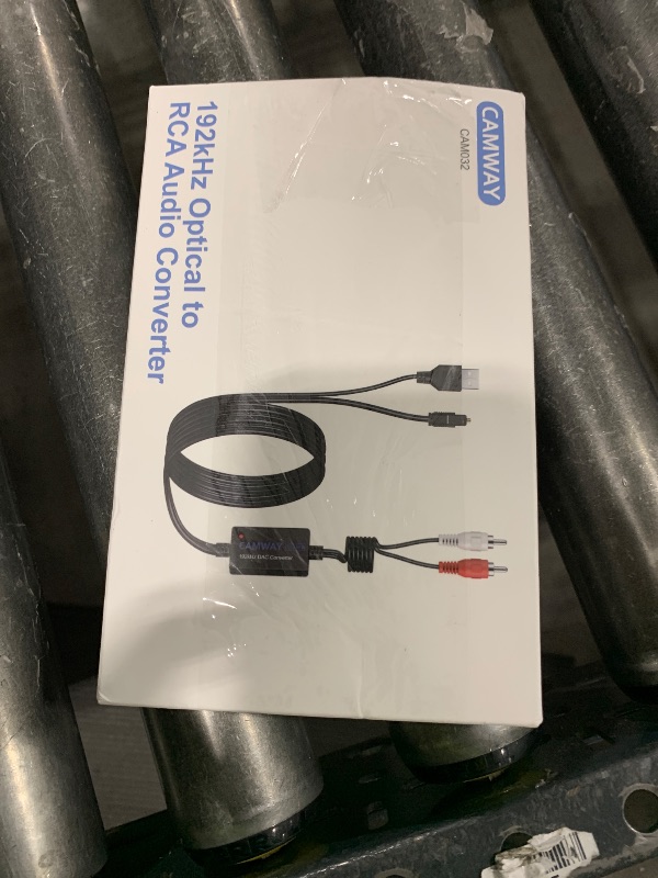 Photo 1 of CAMWAY Digital to Analog Audio Converter,Optical to RCA Converter,SPDIF to RCA,192kHz DAC Converters 5.7 ft Audio Cable,Optical Toslink to R CA Au dio Adapter
