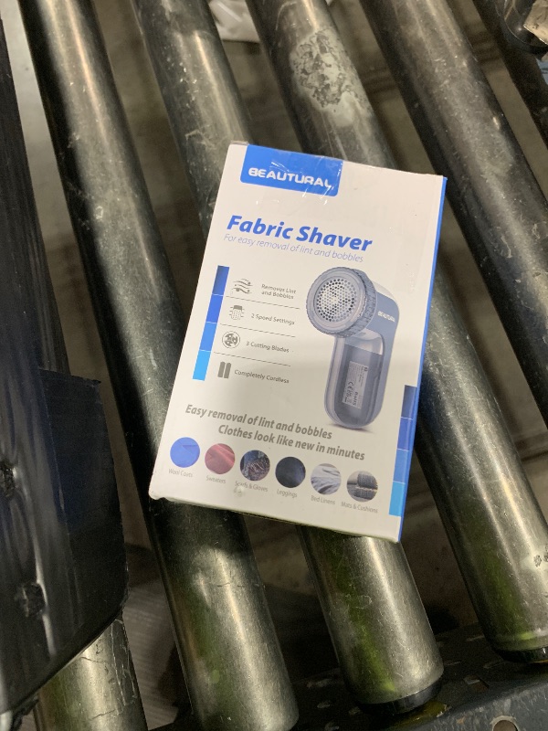 Photo 1 of BEAUTURAL Fabric Shaver and Lint Remover, Sweater Defuzzer with 2-Speeds, 2 Replaceable Stainless Steel Blades, Battery Operated, Remove Clothes Fuzz, Lint Balls, Pills, Bobbles Gray