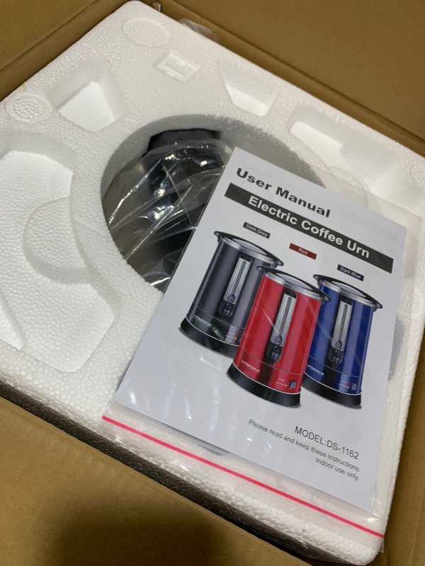 Photo 1 of  HOMOKUS Commercial Coffee Urn,120 Cup Commercial Coffee Maker,18L Double Wall Stainless Steel Large Hot Coffee Dispenser Hot Water Urn,1500W Quick Brew Electric Coffee Percolator (BlACK) 