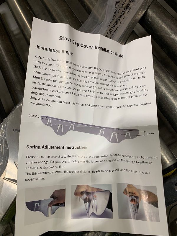 Photo 1 of ???? ???????? 2 Pack Stove Gap Covers, 316 Stainless Steel, Length 25.5"-51" by puxyblue,Oven Gap Filler Between Stovetop and Counter, Microwave and Range Trim Kit, Heat Resistant Silver