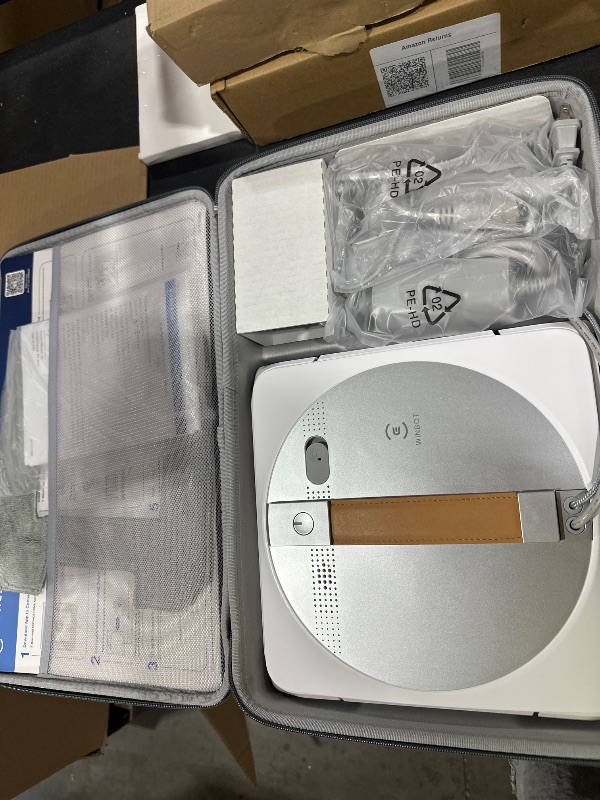 Photo 1 of ECOVACS Winbot W1 Pro Window Cleaning Robot, Intelligent Cleaning with Dual Cross Water Spray Technology, Win SLAM 3.0 Path Planning, 2800Pa Suction Power, Edge Detection Technology, App Control,Grey
