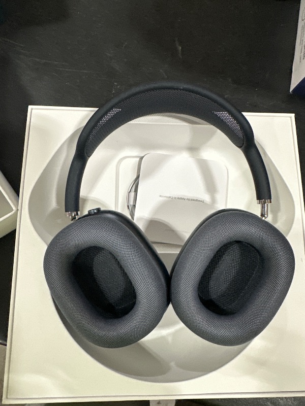Photo 1 of Apple AirPods Max Wireless Over-Ear Headphones, Pro-Level Active Noise Cancellation, Transparency Mode, Personalized Spatial Audio, USB-C Charging, Bluetooth Headphones for iPhone - Midnight