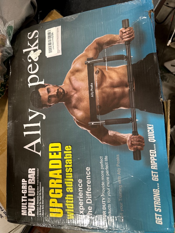 Photo 1 of Ally Peaks Pull Up Bar for Doorway,Multiple Levels Width Adjustable Pull Up Bar Accurately Match Wide and Narrow doorframe,Indoor Chin-Up Bar Workout Bar,USA Original Patent