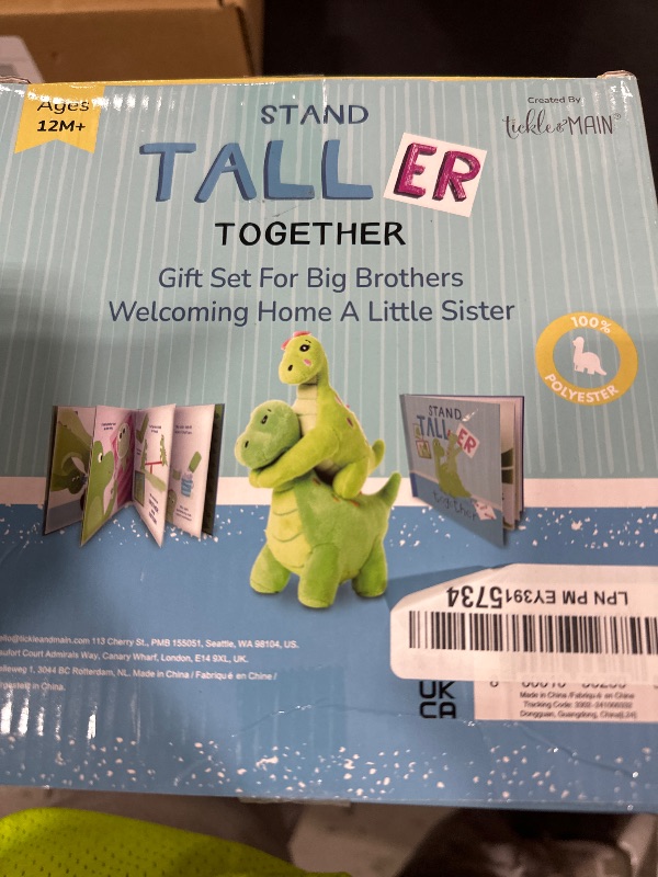 Photo 1 of Tickle & Main 3 Piece New Big Brother Gift for Boys, Includes Big Brother/Little Sister Dinosaur Stuffed Animals with Storybook, Ideal for Announcing a New Sibling, Educational and Engaging