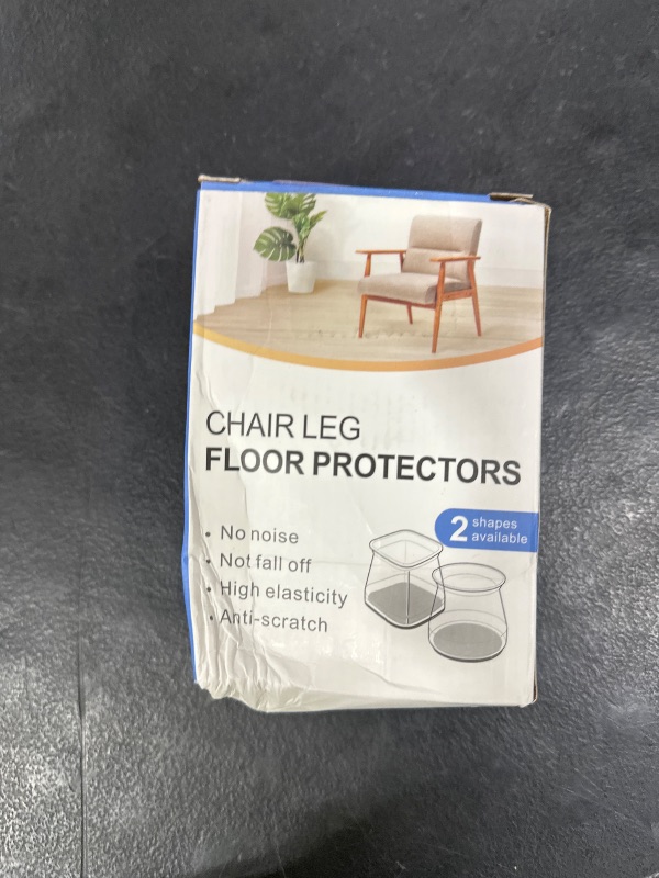 Photo 1 of 24 Pcs Chair Leg Floor Protectors for Hardwood Floors Silicone Covers to Protect Wood Tile Floors Scratches Felt Pads Furniture Leg Caps No Noise (Fit:0.9"-1.29")