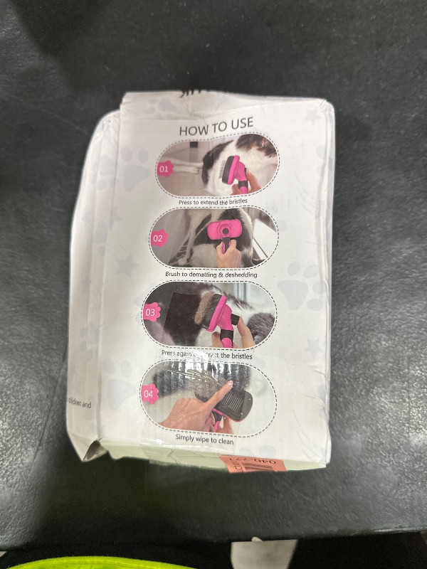 Photo 1 of Swihauk Self Cleaning Slicker Brush for Dogs & Cats - Skin Friendly Grooming, Deshedding, Hair Removal for Puppies & Long/Short Haired Pets, Pet Supplies Accessory, Pink