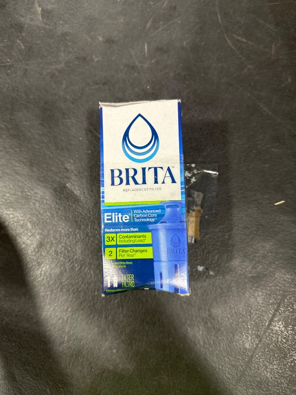 Photo 1 of Brita Elite Water Filter Replacement for Pitchers and Dispensers, BPA-Free, Reduces 99% of Lead, Lasts Six Months or 120 Gallons, Includes 1 Pitcher Replacement Filter