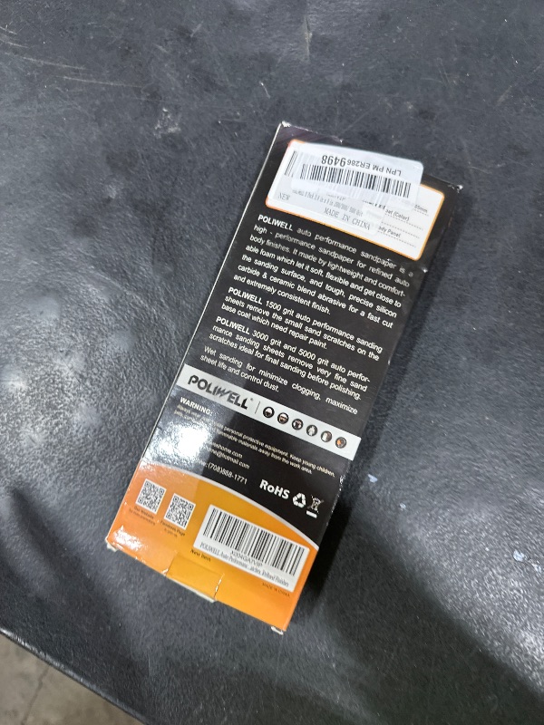 Photo 1 of POLIWELL Premium Auto Sandpaper Kit: 3.6"x9" Wet/Dry Polishing Sheets (1500/3000/5000 Grit) - Clear Coat Scratch Remover, Car Detailing & Ultra-Smooth Surface Restoration