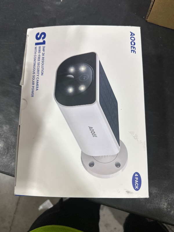 Photo 1 of AOQEE Cameras for Home Security-2K Wireless Security Camera Outdoor with AI Motion Detection & Siren, Non-Stop Solar Powered Charging, Color Night Vision, SD/Cloud Storage, Waterproof, S1 4P