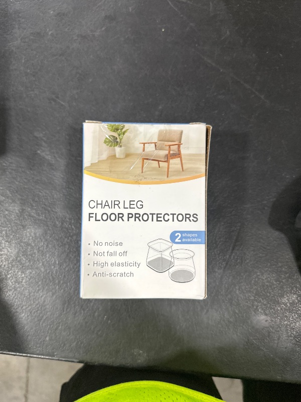 Photo 1 of BUMACO 20Pcs Chair Leg Floor Protectors Chair Leg Protectors for Hardwood Floors Silicone Pads Covers to Protect Floors Universal L Clear Fit (1-5/16"~2")