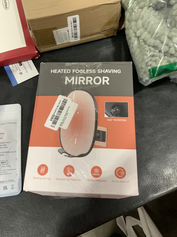 Photo 1 of COSMIRROR Heated Shower Mirror Fogless for Shaving, Anti Fog Mirror for Shower, Fog Free Shower Mirror with 10X Magnifying, 3 Color Lights, Razor Holder, 360° Rotation Shaving Mirror for Men and Women