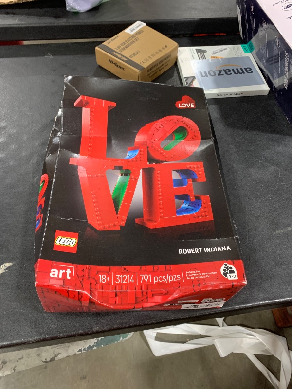 Photo 1 of LEGO Art Love Collectible Building Set - DIY Kit for Adults, Ages 18+ - Gift for Birthdays - Home Decor to Display on Table - 31214