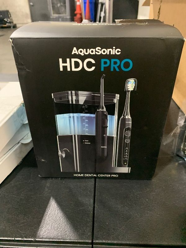 Photo 1 of PARTS ARE MISSING UNSURE WHAT PARTS------------------------------------------------AquaSonic Home Dental Center PRO – Brushing & Flossing Made Easy – Brush & Floss – Power Toothbrush & Water Flosser – Whiter Teeth & Healthier Gums – Black Series Pro+Oral 