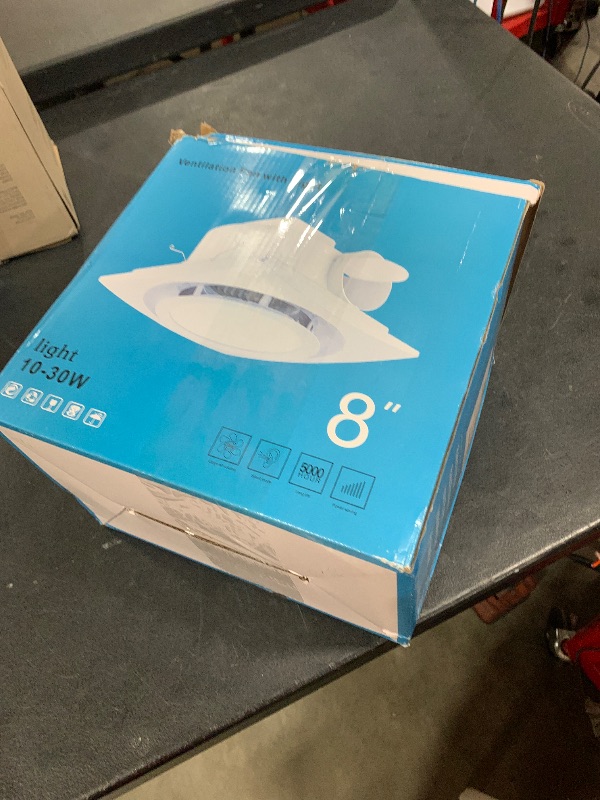 Photo 1 of FEITON Bathroom Exhaust Fan with Light, Ceiling Mount, 110 CFM 1.0 Sones 4 Inch Duct, Quiet Square Bath Fan Light Combo, Shower Exhaust Fan with Light