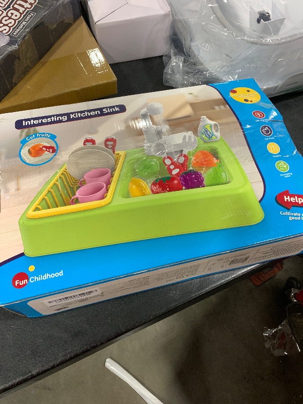 Photo 1 of Play Sink with Running Water, Toddler Sink Toy with Running Water Kitchen Sink Toys with Apron Water Toys for Toddlers 1-3 Girls Kids Sink Children Electric Dishwasher Play House Pretend Role