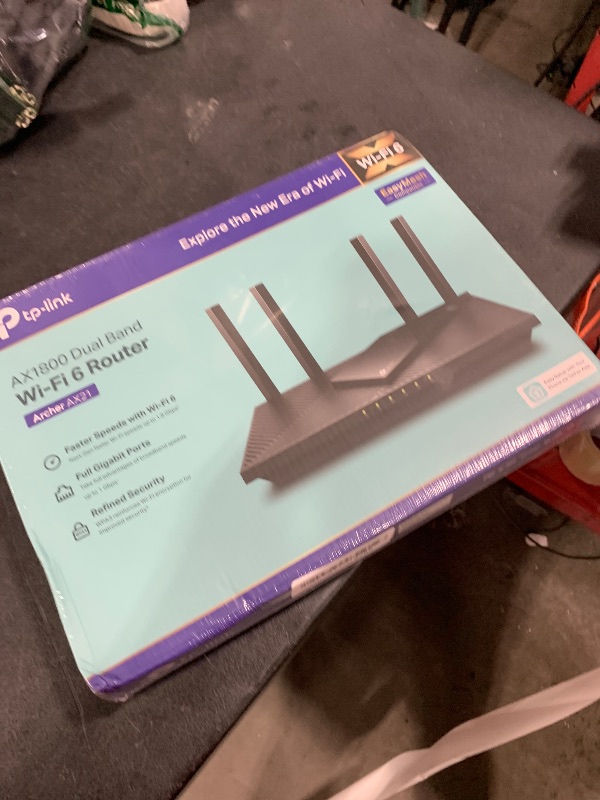 Photo 1 of TP-Link AX1800 WiFi 6 Router V4 (Archer AX21) – Dual Band Wireless Internet, Gigabit, Easy Mesh, Works with Alexa - A Certified for Humans Device, Free Expert Support