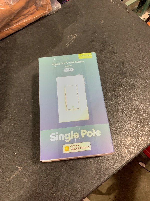 Photo 1 of meross Smart Light Switch 4 Pack Supports Apple HomeKit, Siri, Alexa, Google Assistant & SmartThings, Single Pole Light Switch, Neutral Wire Required, Remote Control Schedule, 2.4GHz Wi-Fi