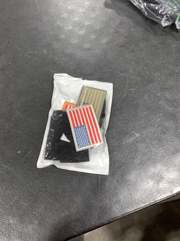 Photo 1 of 4-Pack Tactical American Flag Patches | 3x2 Inch Embroidered USA Emblems with Hook & Loop Backing for Military Uniforms, Backpacks, Jackets, Hats | 4 Colors