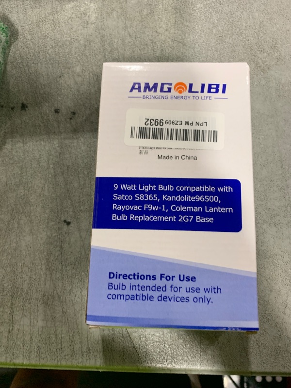 Photo 1 of 9 Watt Light Bulb Compatible with Satco S8365, Kandolite 96500, Rayovac F9W-1, Coleman Lantern Bulb Replacement 2G7 Base 4100K 4 Pack