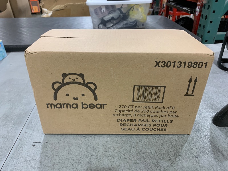 Photo 1 of Amazon Brand - Mama Bear Diaper Pail Refills for Genie Pails, Unscented, 2160 Count (8 Packs of 270)