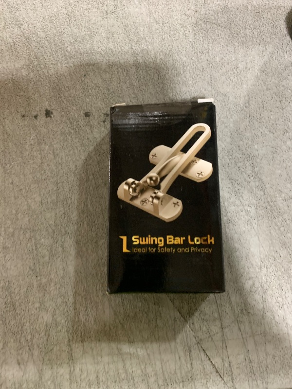 Photo 1 of Swing Bar Door Lock Latch - Door Security Sliding Bars for Home Hotel Child Proof Safety Locks Reinforcement Door Stopper Door Guard for Indoor and Front Gate Thicken Solid Aluminium 1Pack