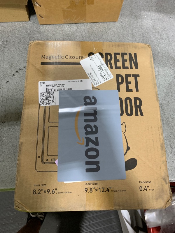 Photo 1 of NAMSAN Cat Screen Door, Flap Opening 8.3 x 10.3 inches, Doggie Door for Screen Door, Window Cat Door Magnetic Self-Closing, Cat Door for Sliding Door, Lockable, White