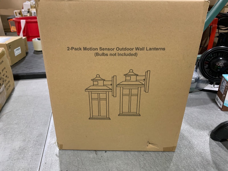 Photo 1 of 2 Packs Motion Sensor Outdoor Porch Lights - Bronze, Exterior Lights for House, Garage, Door