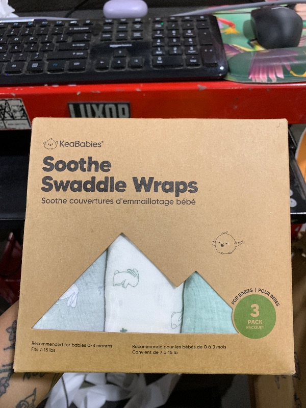 Photo 1 of 3-Pack Organic Baby Swaddle Sleep Sacks - Swaddles for Newborns, Infant 0-3 Months, Baby Girls, Boys, Soft & Snug Newborn Sleep Sack, Nursery Swaddling Blankets (Bunnies)