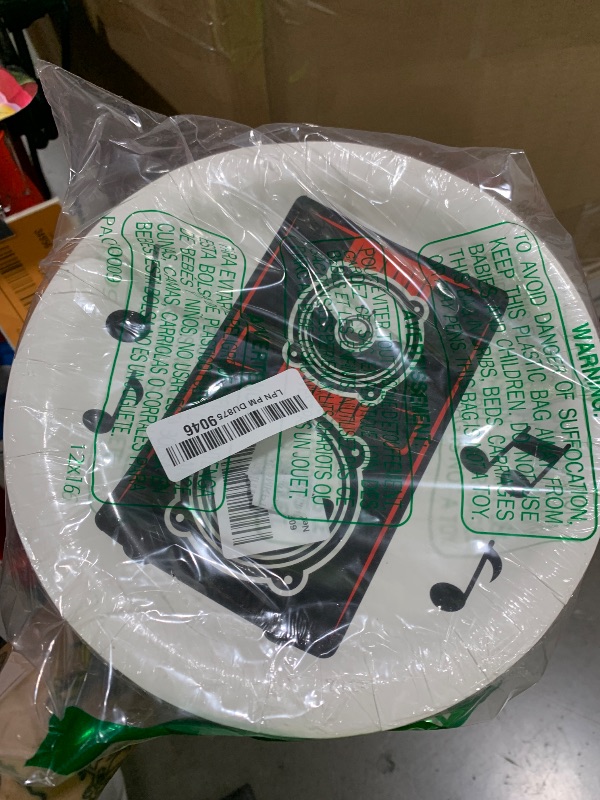 Photo 1 of 60Pcs Rock Theme Party Paper Plates for Music Birthday 9in 1950's Record Party Disposable Dessert Cake Tableware Dinnerware Set for Kids Baby Shower Decoration Anniversary 50s 60s Theme Party Supplies