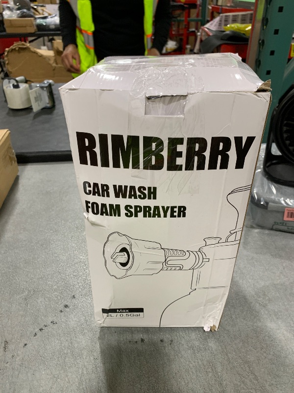 Photo 1 of RIMBERRY 0.5 Gal Hand Pump Foam Sprayer, 68 oz Car Wash Foam Sprayer, Foaming Pump Sprayer with Two Adjustable Nozzles, Microfiber Wash Mitt, Ideal for Home Cleaning, Car Detailing, Garden Watering