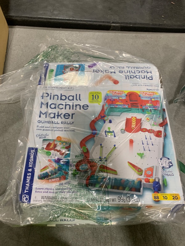 Photo 1 of Thames & Kosmos Pinball Machine Maker STEM Experiment Kit Toy of the Year Finalist - Build a Reconfigurable Pinball Machine, Explore Physics, Force, Motion, Gravity, Simple Machines, Gumballs Included