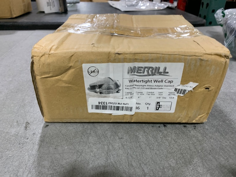 Photo 1 of Merrill MFG 6-Inch Well Cap - Watertight Sanitary Pitless Adapter Cover, Cast Iron