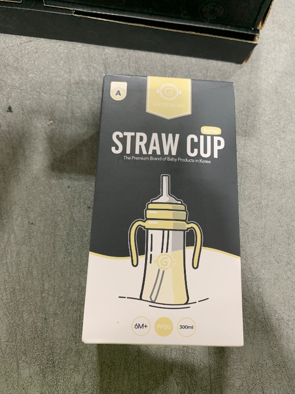Photo 1 of GROSMIMI Spill Proof no Spill Magic Sippy Cup with Straw with Handle for Baby and Toddlers, Customizable, PPSU, BPA Free 10 oz (Butter)