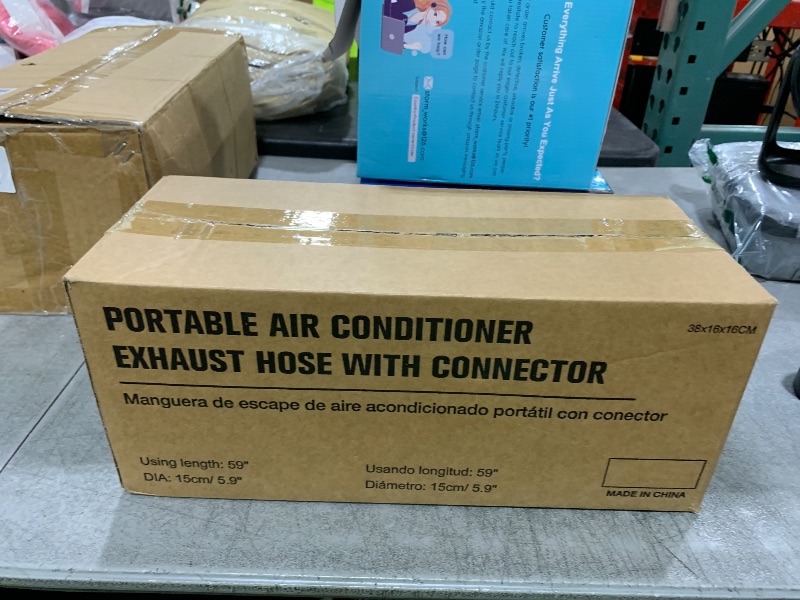Photo 1 of HOXHA Portable Air Conditioner Hose with Coupler 5.9 Inch Anti-Clockwise Thread AC Exhaust Vent Duct Hose Universal AC Tube Hose Kit Parts Accessories, 59" Length, Hose/Coupler